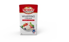 Вершки ультрапастеризовані 35,1% TM PRESIDENT (Тетра Брік 1 кг)